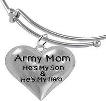 Army, My Son is My Hero Adjustable Bracelet, Hypoallergenic, Safe-Nickel, Lead, Cadmium Free