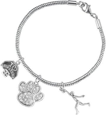 Crystal Paw Basketball Jewelry, Adjustable, Safe-Hypoallergenic, Nickel, Lead Free