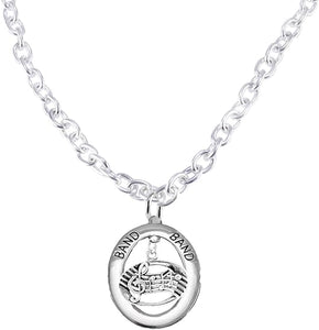 Band Music Notes Hypoallergenic Adjustable Necklace, Safe-Nickel, Lead Free