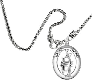 Band Trumpet Player Hypoallergenic Adjustable Necklace, Safe-Nickel, Lead Free