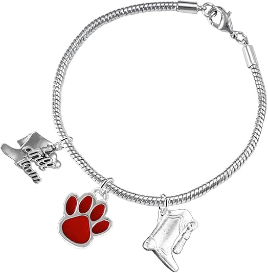 The, Drill Team Jewelry Red Paw Hypoallergenic Adjustable, Safe-Nickel, Lead Free