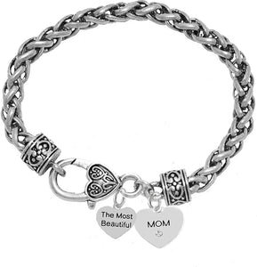 Mother's Day Jewelry, Grandma Jewelry The Most Beautiful Mom Bracelet, Hypoallergenic, Safe-Nickel, Lead, Free