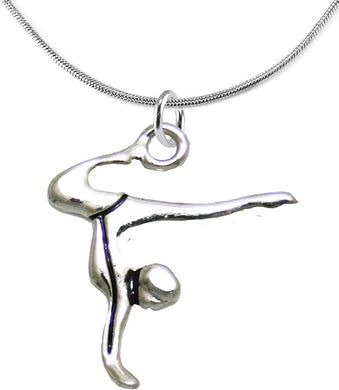 Gymnast Standing On Hands Necklace Safe-Nickel, Lead & Cadmium Free!