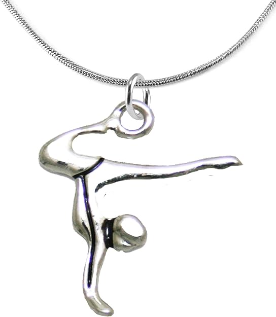 Gymnast Standing On Hands Necklace Safe-Nickel, Lead & Cadmium Free!