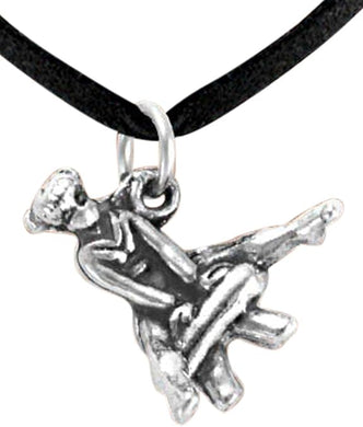 Gymnast On Pommel Horse Necklace, Adjustable, Hypoallergenic, Nickel, Lead & Cadmium Free