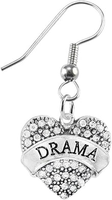 Drama Crystal Heart Hypoallergenic Earring. Nickle and Lead Free!