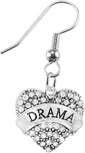 Drama Crystal Heart Hypoallergenic Earring. Nickle and Lead Free!
