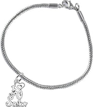 Navy, I Love My Sailor, Bracelet Hypoallergenic, Safe-Nickel, Lead, Cadmium Free