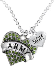 Army Mom Heart Necklace, Adjustable, Hypoallergenic, Will NOT Irritate Anyone with Sensitive Skin. Safe- Nickel, Lead and Cadmium Free
