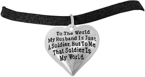 Army Wife, My Husband is My World, Hypoallergenic, Safe-Nickel, Lead, Cadmium Free