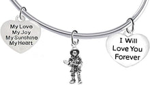 Firefighter with Axe, My Love, My Joy, My Sunshine, I Will Love You Forever Bracelet, Hypoallergenic, Safe-Nickel, Lead, Free