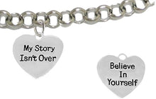 My Story Isn't Over, Believe In Yourself, On Rolo Chain Adjustable Bracelet, Hypoallergenic Safe-Nickel, Lead And Cadmium Free