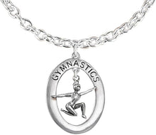 Gymnast On Floor Posed Necklace, Adjustable, Hypoallergenic, Nickel, Lead & Cadmium Free