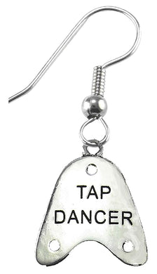 Tap Dance Wire/Fishhook Earrings, Silvertone, What A Wonderful Gift For Yourself, Or Someone Special,Looks Great On The Tree, Comes Gift Ready In A Black Velvet Bag, Hypoallergenic-Safe