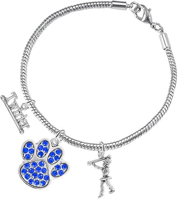 The, Majorette Jewelry Blue Crystal Paw Hypoallergenic Adjustable, Safe-Nickel, Lead Free