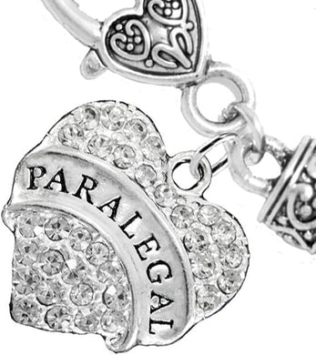 Paralegal Heart Charm Bracelet Hypoallergenic, Safe, Nickel, Lead & Cadmium Free!