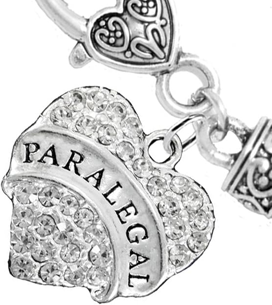 Paralegal Heart Charm Bracelet Hypoallergenic, Safe, Nickel, Lead & Cadmium Free!