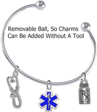 EMT, Paramedic, Add-A-Charm Bracelet, Hypoallergenic, Safe-Nickel, Lead, Free