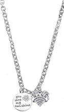 You are My Sunshine, Nana, Sterling Silver Solid .925 Sterling, Not Plated Or Coated.Cable Chain Necklace, Charm-Nickel, Lead, Cadmium Free