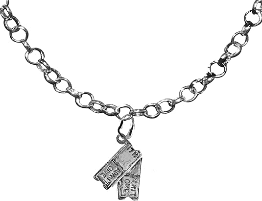 Tickets, Broadway Tickets, Theater Tickets, Event Tickets, Movie Tickets, Adjustable 14-21 Inch Rolo Necklace, Nickel, Lead, And Cadmium Free-Hypoallergenic