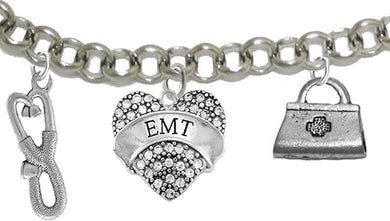 EMT, Paramedic, Adjustable Charm Bracelet, Hypoallergenic, Safe-Nickel, Lead, Free
