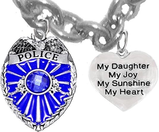 Policeman's, My Daughter, My Joy, My Sunshine, My Heart, Hypoallergenic, Safe-Nickel Free, No Poisonous Lead Or Cadmium.