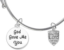 God Gave Me You,The Lord Be With You, Hypoallergenic Adjustable Miracle Wire Bracelet, Safe-Nickel, Lead And Cadmium Free