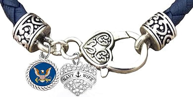Navy Wife Bracelet, Navy Bracelet, US Navy Bracelet, Navy Jewelry, Hypoallergenic-Safe, No Nickel, Lead, Or Poisonous Cadmium In Bracelet
