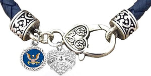 Navy Wife Bracelet, Navy Bracelet, US Navy Bracelet, Navy Jewelry, Hypoallergenic-Safe, No Nickel, Lead, Or Poisonous Cadmium In Bracelet