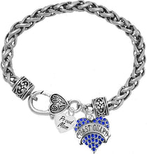 Coast Guard Proud Mom, Heart Charm Bracelet, Hypoallergenic, Safe- Nickel, Lead, and Cadmium Free