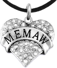 Memaw Charm Necklace Adjustable, Hypoallergenic, Safe-Nickel, Lead & Cadmium Free!