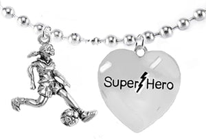 My Daughter, Super Hero, " Soccer Player Jewelry" Adjustable Necklace Hypoallergenic, Safe-Nickel, Lead Free