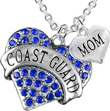 Coast Guard Mom Heart Necklace, Adjustable, Hypoallergenic, Will NOT Irritate Anyone with Sensitive Skin. Safe- Nickel, Lead and Cadmium Free