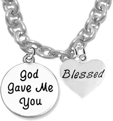 Children's, God Gave Me You, Blessed, Hypoallergenic Adjustable Necklace, Safe-Nickel, Lead And Cadmium Free