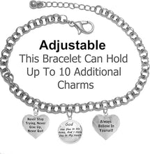 Inspirational/Religious, God Has You in His Heart and I Have You in My Arms, Hypoallergenic Safe, No Nickel, Lead, Or Poisonous Cadmium in Bracelet