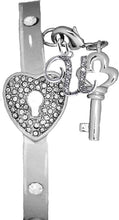 It Really Locks!, The Key To My Heart, "Initial U ", Cuff Crystal Bracelet, Hypoallergenic, Safe-Nickel, Lead, Free