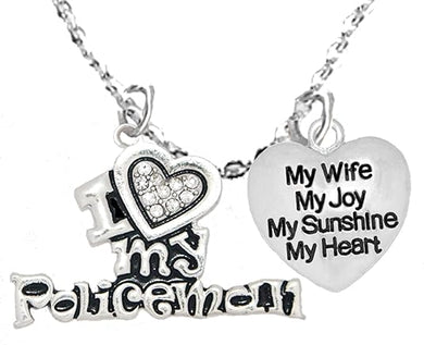 Policeman's, I Love My Policeman, My Wife, My Joy, My Sunshine, Adjustable, Hypoallergenic, Safe-Nickel, Lead, Free