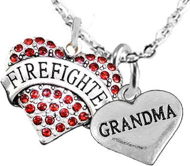 Firefighter, Grandma Adjustable Necklace, Hypoallergenic, Safe-Nickel, Lead, Cadmium Free