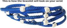 Coast Guard, Genuine Crystal, Genuine Leather Bracelet, Hypoallergenic, Safe- Nickel, Lead, and Cadmium Free