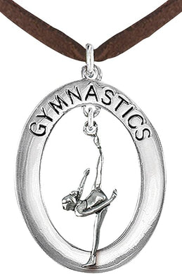 Gymnast One Leg Pose Necklace, Adjustable, Hypoallergenic, Nickel, Lead & Cadmium Free