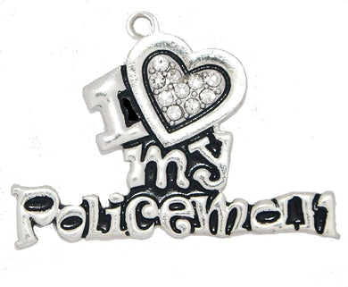 Policeman, I Love My Policeman Charm, Nickel, Lead, Cadmium Free
