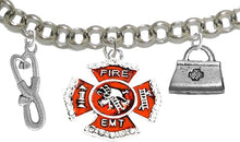Firefighter, EMT, Adjustable Charm Bracelet, Hypoallergenic, Safe-Nickel, Lead, Free