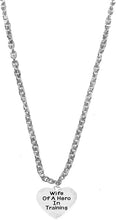 Wife of A Hero in Training, Sterling Silver Solid .925 Sterling, Not Plated Or Coated.Cable Chain Necklace, Charm-Nickel, Lead, Cadmium Free