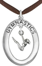 Gymnast On Floor Posed Necklace, Adjustable, Hypoallergenic, Nickel, Lead & Cadmium Free!