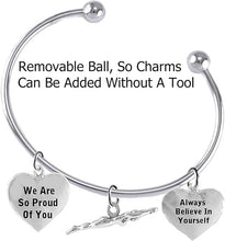 We are So Proud of You, Swimming 3 Charm Adjustable Bracelet, Hypoallergenic, Safe-Nickel Free, No Poisonous Lead Or Cadmium