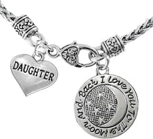 Daughter and I Love You to The Moon and Back Necklace Hypoallergenic-Safe-Nickel, Lead & Cadmium Free