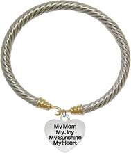 Message Bracelet, My Mom, My Joy, My Sunshine, My Heart, Breathtaking Gold/Silver Bracelet, Hypoallergenic, Safe-Nickel, Lead, Cadmium Free