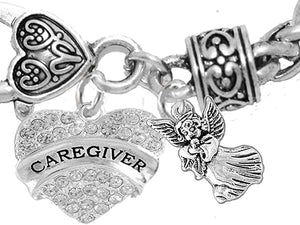 Caregiver, Nurse, RN, LPN, You are an Angel, Bracelet, Hypoallergenic, Safe-Nickel, Lead, Free