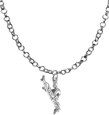 Karate With A Fierce Kick, Adjustable 14-21 Inch Rolo Necklace, Nickel, Lead, And Cadmium Free-Hypoallergenic