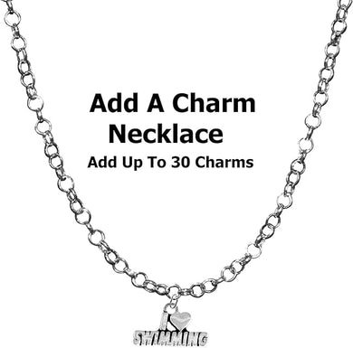 I Love Swimming, Necklace, Adjustable Hypoallergenic, Safe-Nickel, Lead & Cadmium Free!